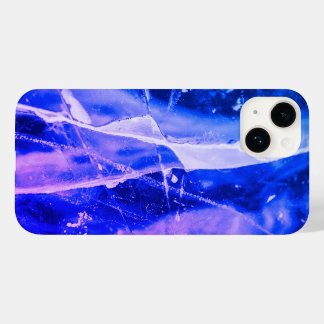 Farbenfrohe Luminy Abstrakt Blue White Navy Leggin Case-Mate iPhone Hülle (Rückseite (Horizontal))