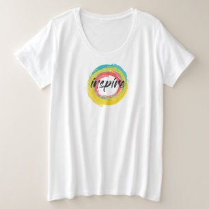 Farbenfrohe, lustige, moderne, lebendige coole Ges Große Größe T-Shirt