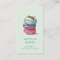 Farbenfrohe Macaron Baker Konditorei Koch Minze