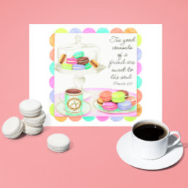 Farbenfrohe Macarons Sweet Friend Inspiration Postkarte
