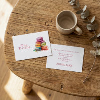 Farbenfrohe Macaroons Hochzeitsdetails