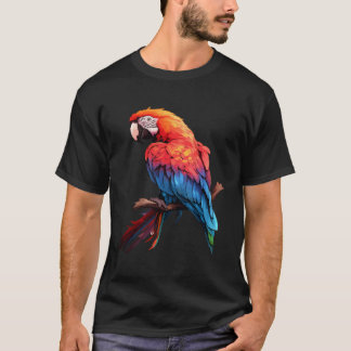 Farbenfrohe Macaw Parrot Bird Lover - Ornithologie T-Shirt