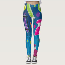 Farbenfrohe Mad Scientifics Funky Bright Leggings
