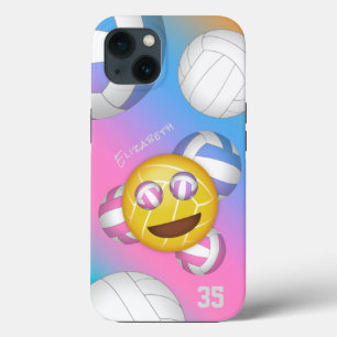 farbenfrohe Mädchen Volleyball Emoji Case-Mate iPhone Hülle