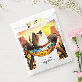 Farbenfrohe Magie Kleine Cowboy Babydusche Geschenktütchen