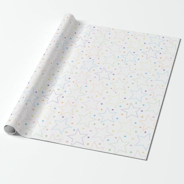 Farbenfrohe Magie Starry Night Sky Muster Geschenkpapier (Ungerollt)