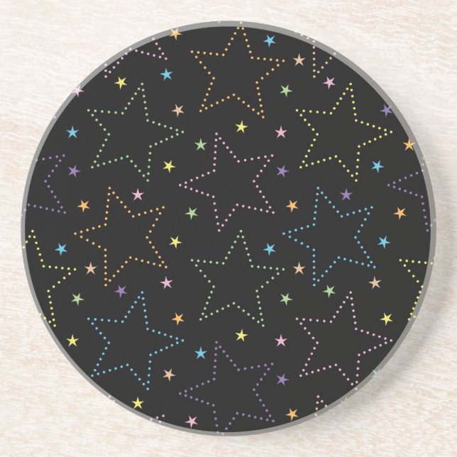 Farbenfrohe Magie Starry Night Sky Muster Getränkeuntersetzer (Vorne)