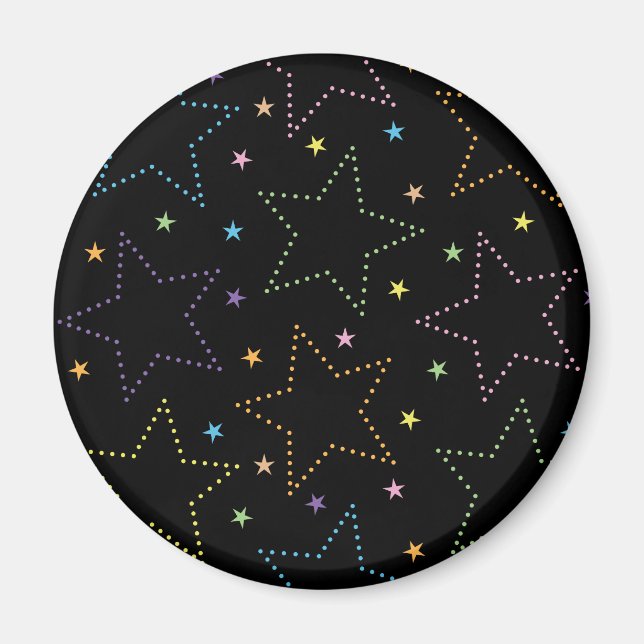 Farbenfrohe Magie Starry Night Sky Muster Magnet (Vorne)