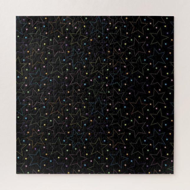 Farbenfrohe Magie Starry Night Sky Muster Puzzle (Vertikal)