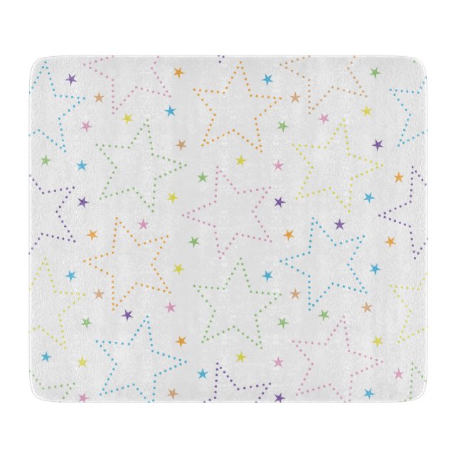 Farbenfrohe Magie Starry Night Sky Muster Schneidebrett (Vorderseite)
