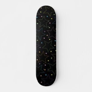 Farbenfrohe Magie Starry Night Sky Muster Skateboard