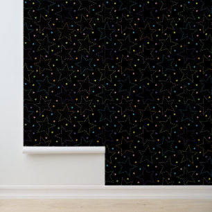 Farbenfrohe Magie Starry Night Sky Muster Tapete