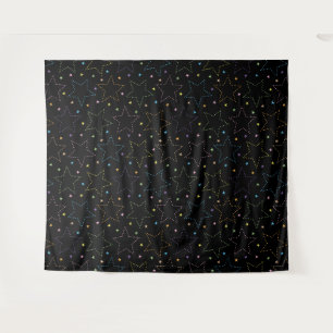 Farbenfrohe Magie Starry Night Sky Muster Wandteppich
