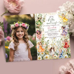 Farbenfrohe magische Pixie Fairy Foto Geburtstag Einladung<br><div class="desc">Unser zauberhaftes Fee-Geburtstagsdesign ist mit zarten Aquarellbildern,  glänzenden Imitaten mit Goldakzenten und einer lebhaften Auswahl an bunten Feen,  die in einem blühenden Garten mit Gänseblumen tanzen,  gestaltet. Diese Einladungen würden großartig für ein Blumengarten-Fee-Party,  eine Prinzessin-Fee,  ein Märchenkleid-up/Kostüm-Party oder ein Party zum Thema Märchen funktionieren.</div>