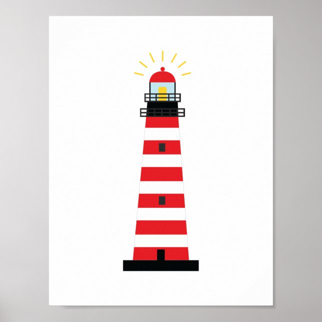 Farbenfrohe Maine West Quoddy Head Lighthouse Poster (Vorne)