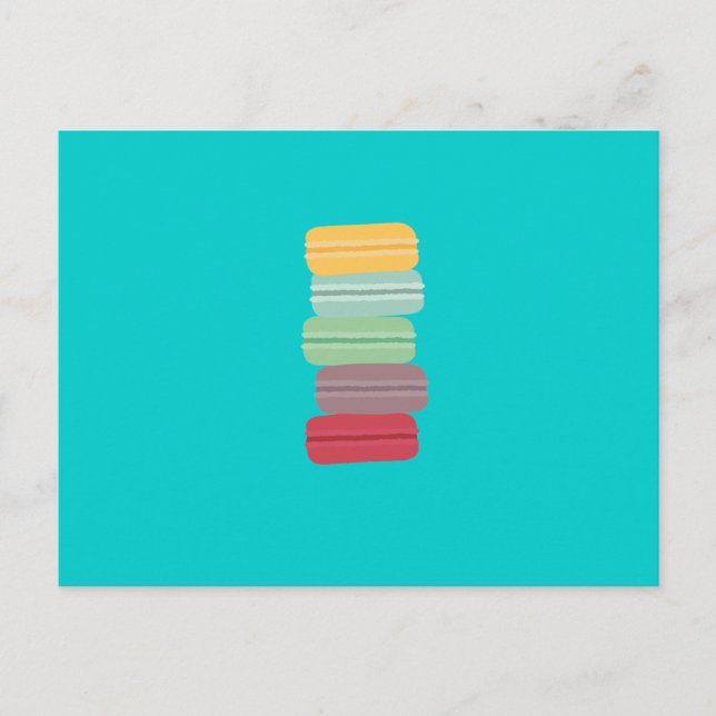 farbenfrohe Makaronen Postkarte (Vorderseite)