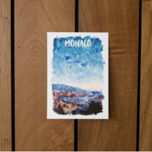 Farbenfrohe Malerei an der Côte d'Azur Postkarte