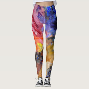 Farbenfrohe Malerei des Künstlers Leggings