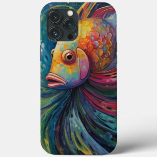 Farbenfrohe Malerei eines Fisches Case-Mate iPhone Hülle