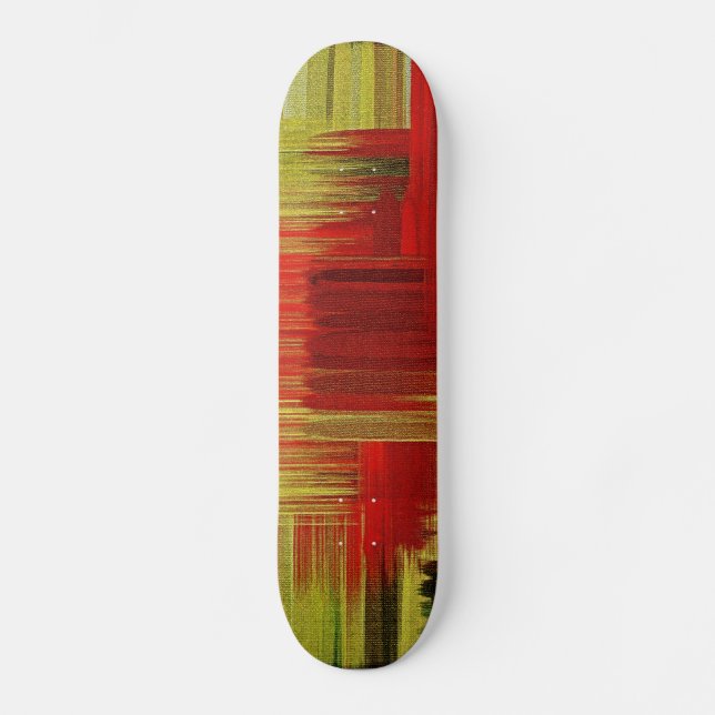 Farbenfrohe Malkunst Skateboard (Vorderseite)
