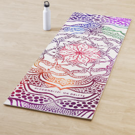 Farbenfrohe Mandala Blume Boho Stilvoll fröhlich C Yogamatte