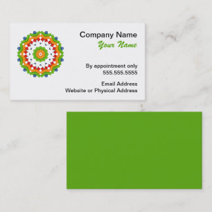 Farbenfrohe Mandala Business Cards Visitenkarte