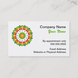 Farbenfrohe Mandala Business Cards Visitenkarte