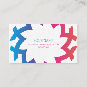 Farbenfrohe Mandala Design Business Card Visitenkarte