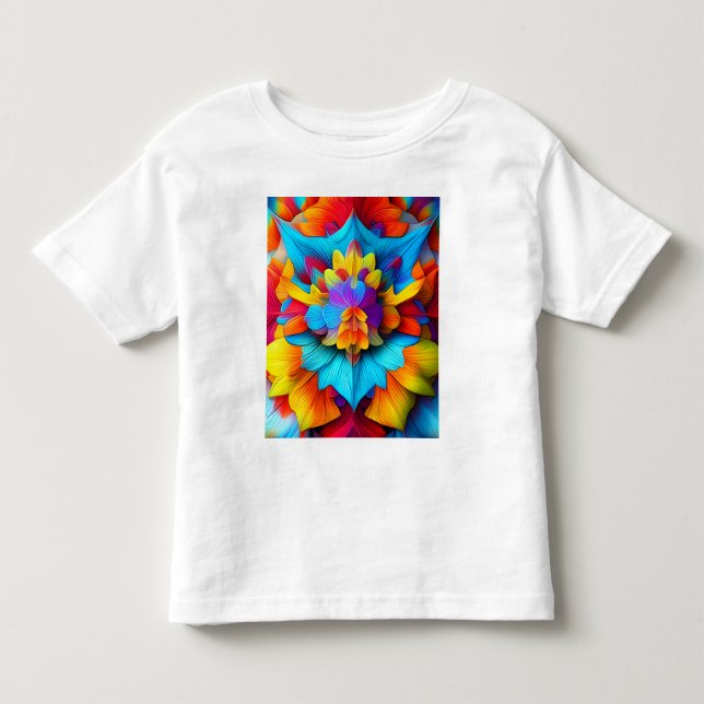 Farbenfrohe Mandala Design Kleinkind T-shirt (Vorderseite)