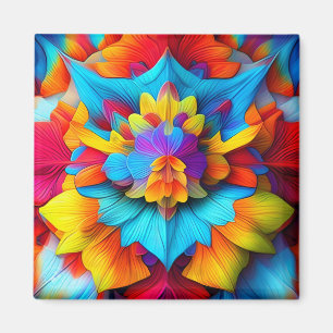 Farbenfrohe Mandala Design Magnet