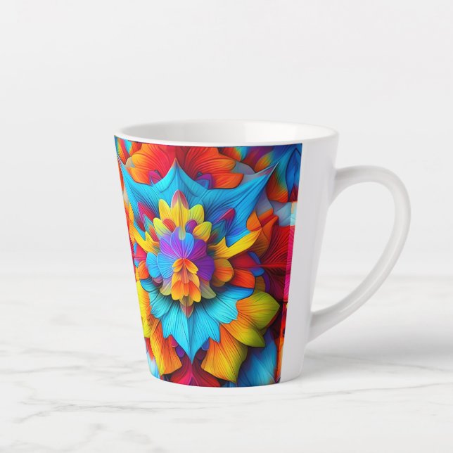 Farbenfrohe Mandala Design Milchtasse (Rechts)