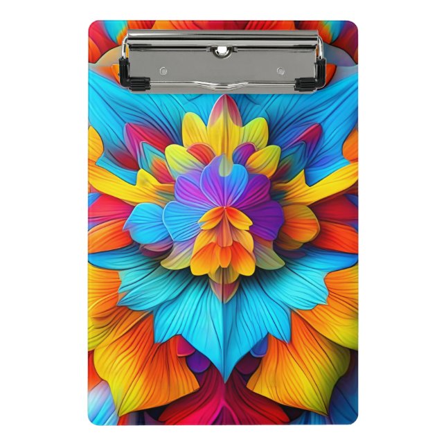 Farbenfrohe Mandala Design Mini Klemmbrett (Vorderseite)