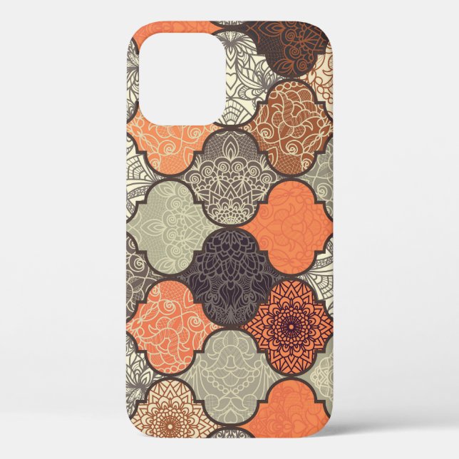 Farbenfrohe Mandala: Islamisches Patchwork Nahtlos Case-Mate iPhone Hülle (Rückseite)