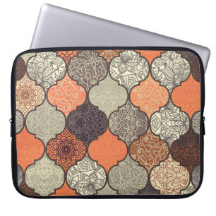 Farbenfrohe Mandala: Islamisches Patchwork Nahtlos Laptopschutzhülle