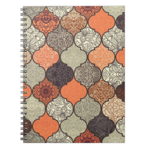 Farbenfrohe Mandala: Islamisches Patchwork Nahtlos Notizblock