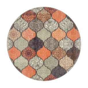 Farbenfrohe Mandala: Islamisches Patchwork Nahtlos Schneidebrett