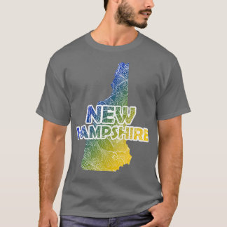 Farbenfrohe mandala Kunstkarte von New Hampshire m T-Shirt