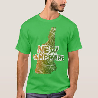 Farbenfrohe mandala Kunstkarte von New Hampshire m T-Shirt