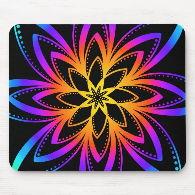 Farbenfrohe Mandala Mouse Pad Mousepad (Vorne)
