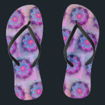 Farbenfrohe Mandala-Muster Flip Flops<br><div class="desc">Mandala entwarf Flipflops. Perfektes Geschenk für jeden Anlass und auch um Ihre Hausschuhe Kollektionen hinzuzufügen.</div>