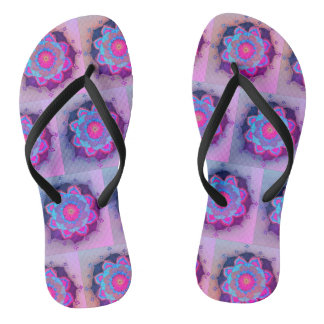 Farbenfrohe Mandala-Muster Flip Flops