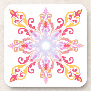 Farbenfrohe Mandala-Muster Getränkeuntersetzer