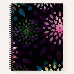 Farbenfrohe Mandala Spritzer Pattern Notizbuch