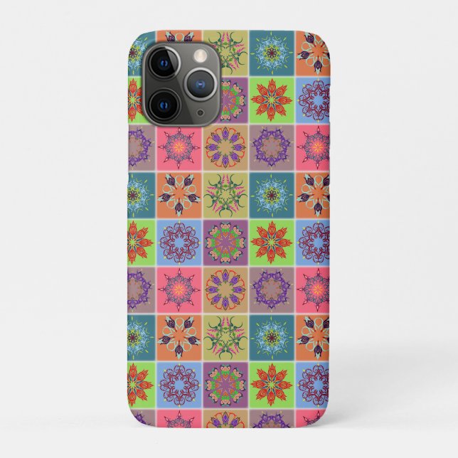 Farbenfrohe Mandala Tile Pattern - Boho Geometric Case-Mate iPhone Hülle (Rückseite)