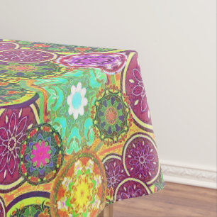 Farbenfrohe Mandalas Tischdecke