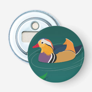 Farbenfrohe Mandarin Duck Moderne digitale Kunst Flaschenöffner