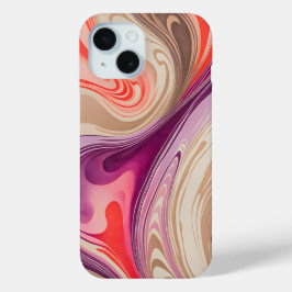 Farbenfrohe Marbled Paper Art iPhone Case