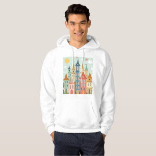 Farbenfrohe Märchenstadt Hoodie