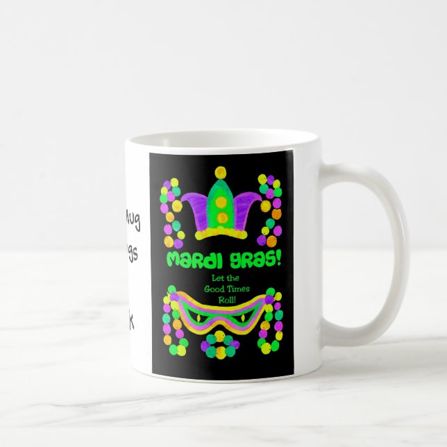 Farbenfrohe Mardi Gras-Kaffee-Tasse zum Personalis Kaffeetasse (Rechts)