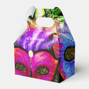 Farbenfrohe Mardi Gras Masken Gable Gvor Box Geschenkschachtel